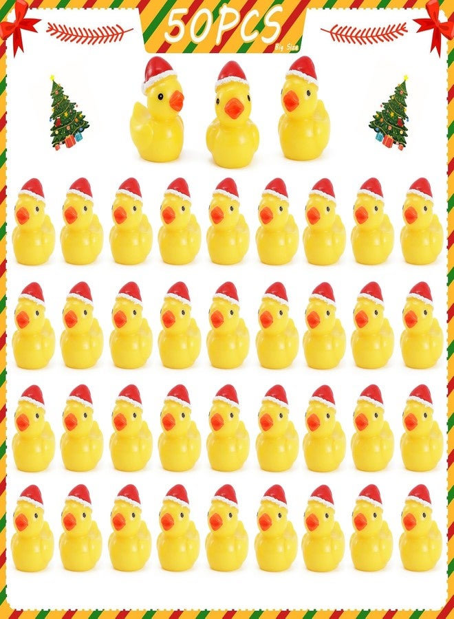 kapeiluo 50Pcs Mini Resin Ducks, Mini Christmas Ducks Miniature Duck Figures Ornament for Craft, Dollhouse, Garden Decoration, Home Decorations Christmas Party Favors Gift - Image 3
